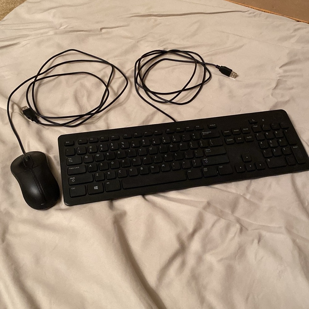 Black Dell Keyboard and Mouse